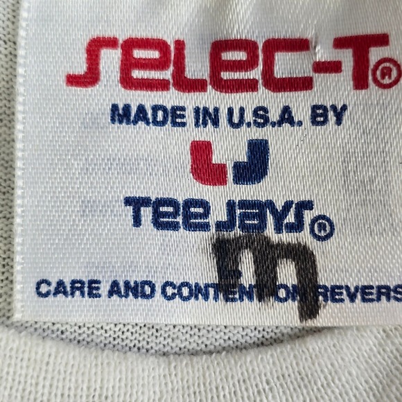 Vintage Selec-T Tee Jays Menominee Michigan Deer Sunset Graphic T-Shirt White L - Picture 3 of 7